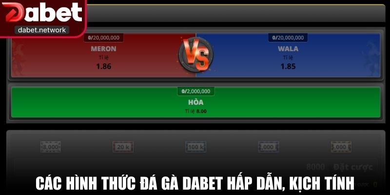 Các hình thức đá gà DABET hấp dẫn, kịch tính